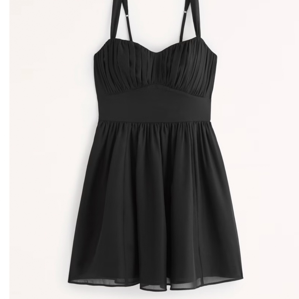 π«SOLDπ«π HOST PICK π NWT Abercrombie & Fitch Ruched Chiffon Mini Dress - Picture 7 of 13